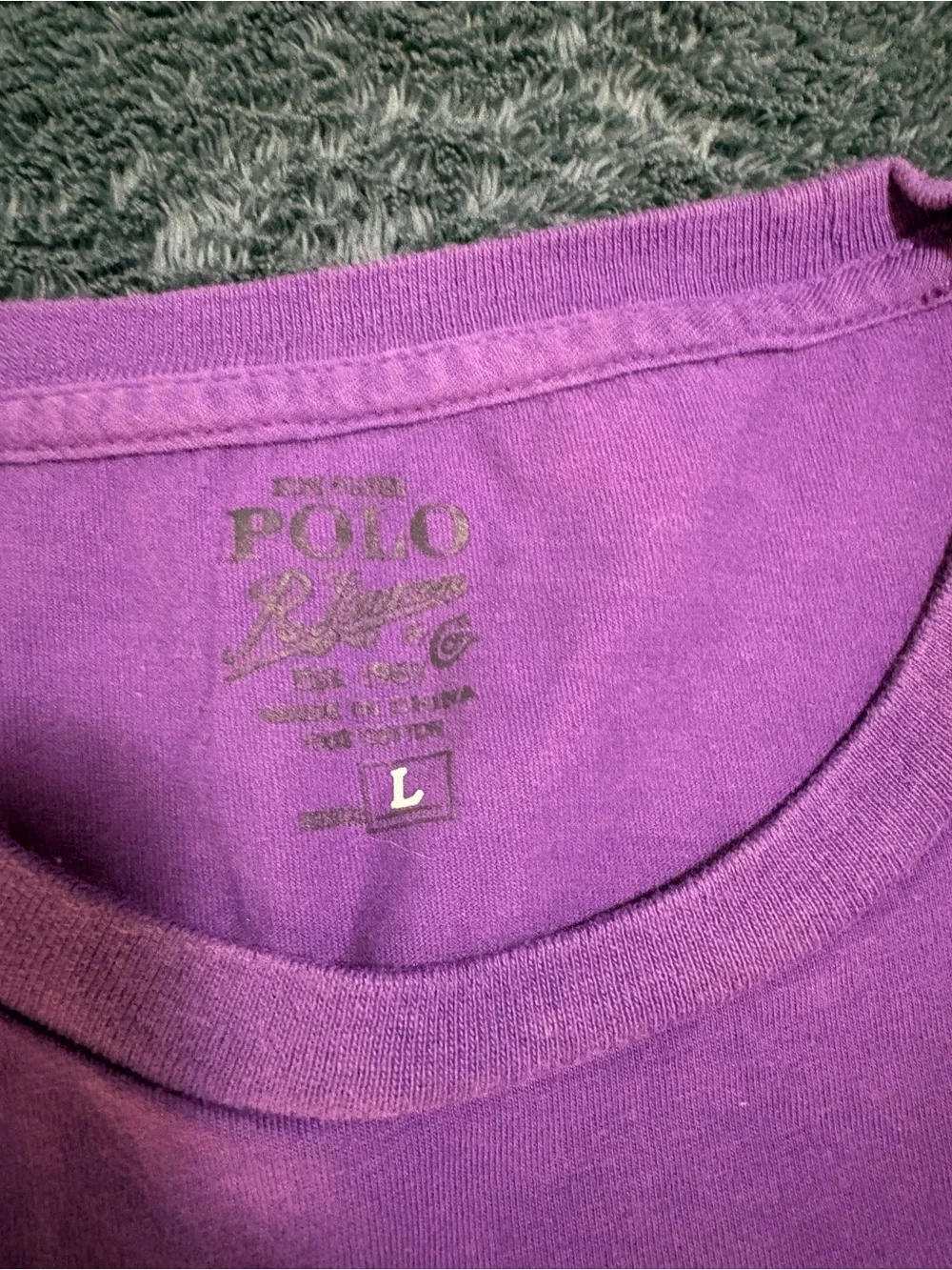 Polo by Ralph Lauren Men's Purple Pocket Tee Size Large